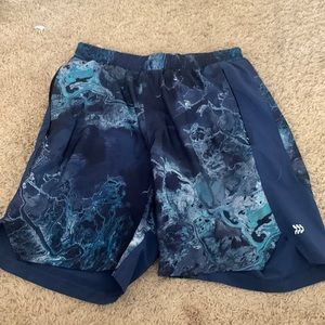 Blue shorts, great for workouts, activities, or casual